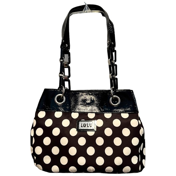 Lulu Guinness Handbags - LULU by LULU Guinness Black & White Polka Dot Satchel Shoulder Bag